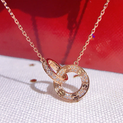 [Rani Jewelry] LOVE  FULL DIAMOND PENDANT NECKLACE