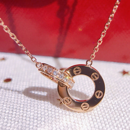 [Rani Jewelry] LOVE  FULL DIAMOND PENDANT NECKLACE
