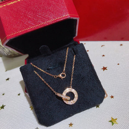 [Rani Jewelry] LOVE  FULL DIAMOND PENDANT NECKLACE