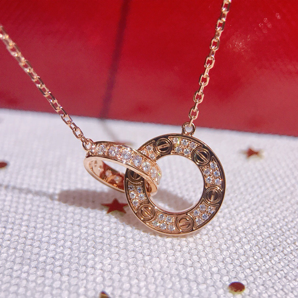 [Rani Jewelry] LOVE  FULL DIAMOND PENDANT NECKLACE