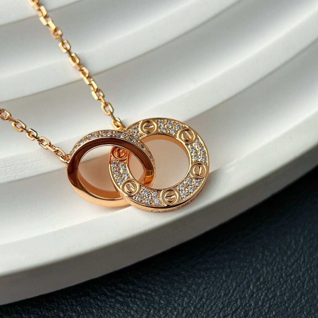 [Rani Jewelry] LOVE  FULL DIAMOND PENDANT NECKLACE