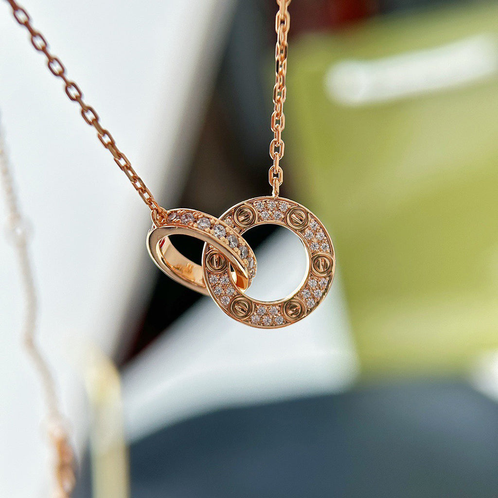 [Rani Jewelry] LOVE  FULL DIAMOND PENDANT NECKLACE