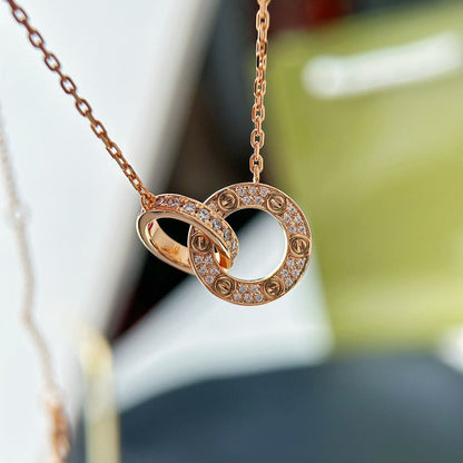 [Rani Jewelry] LOVE  FULL DIAMOND PENDANT NECKLACE