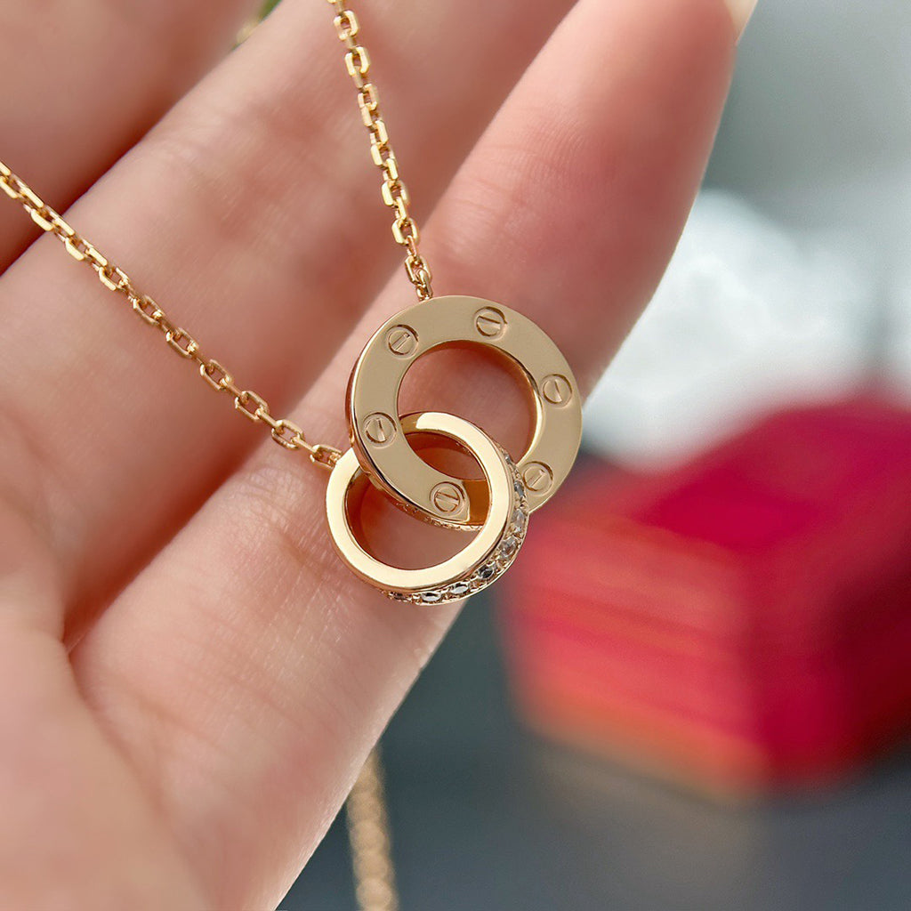 [Rani Jewelry] LOVE  FULL DIAMOND PENDANT NECKLACE