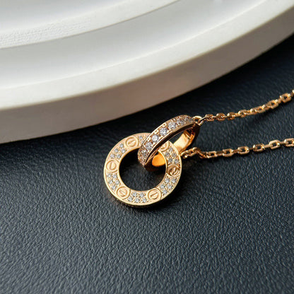 [Rani Jewelry] LOVE  FULL DIAMOND PENDANT NECKLACE