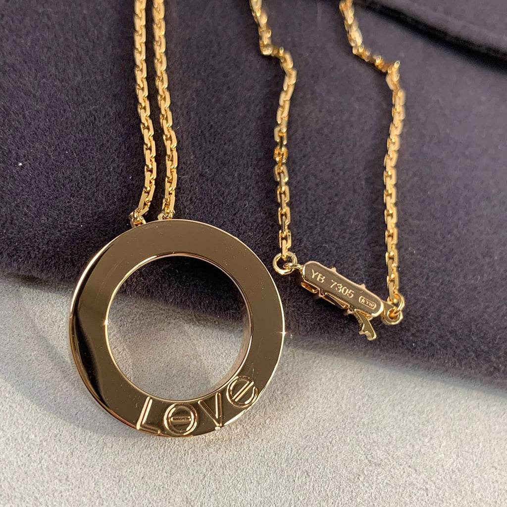 [Rani Jewelry] LOVE NECKLACE 16MM 3 DIAMONDS