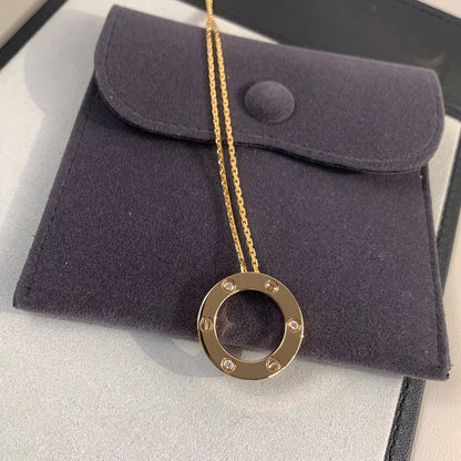 [Rani Jewelry] LOVE NECKLACE 16MM 3 DIAMONDS