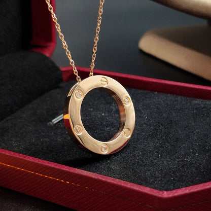[Rani Jewelry] LOVE NECKLACE 16MM 3 DIAMONDS