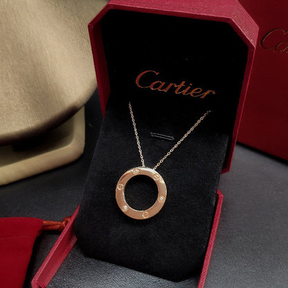 [Rani Jewelry] LOVE NECKLACE 16MM 3 DIAMONDS