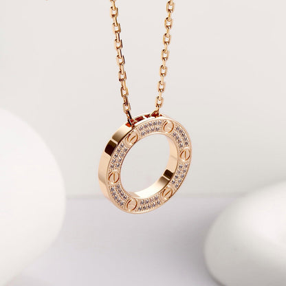 [Rani Jewelry] LOVE NECKLACE 16MM  FULL DIAMOND