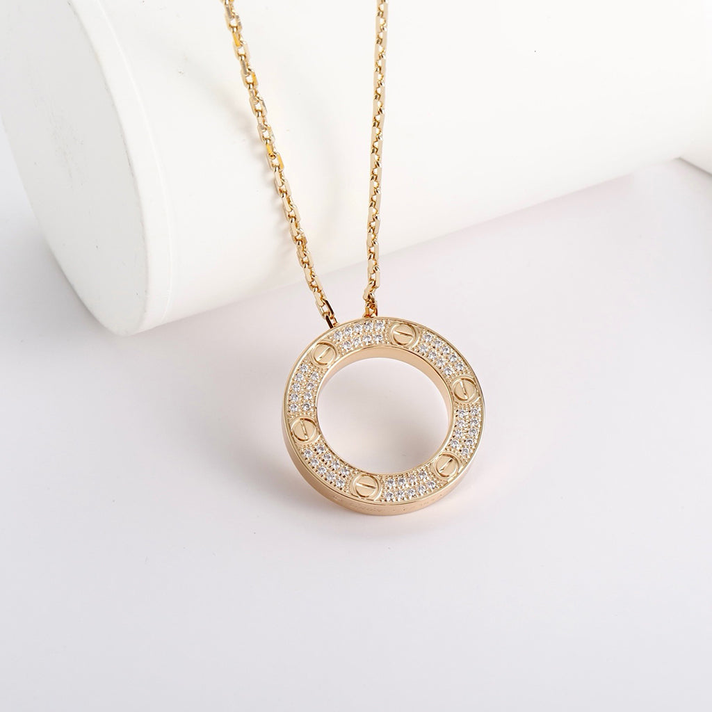 [Rani Jewelry] LOVE NECKLACE 16MM  FULL DIAMOND
