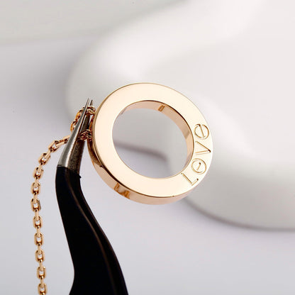 [Rani Jewelry] LOVE NECKLACE 16MM  FULL DIAMOND