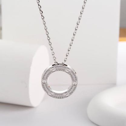 [Rani Jewelry] LOVE NECKLACE 16MM  FULL DIAMOND