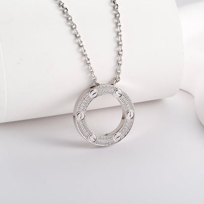 [Rani Jewelry] LOVE NECKLACE 16MM  FULL DIAMOND