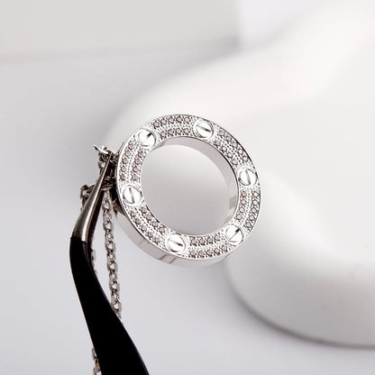 [Rani Jewelry] LOVE NECKLACE 16MM  FULL DIAMOND