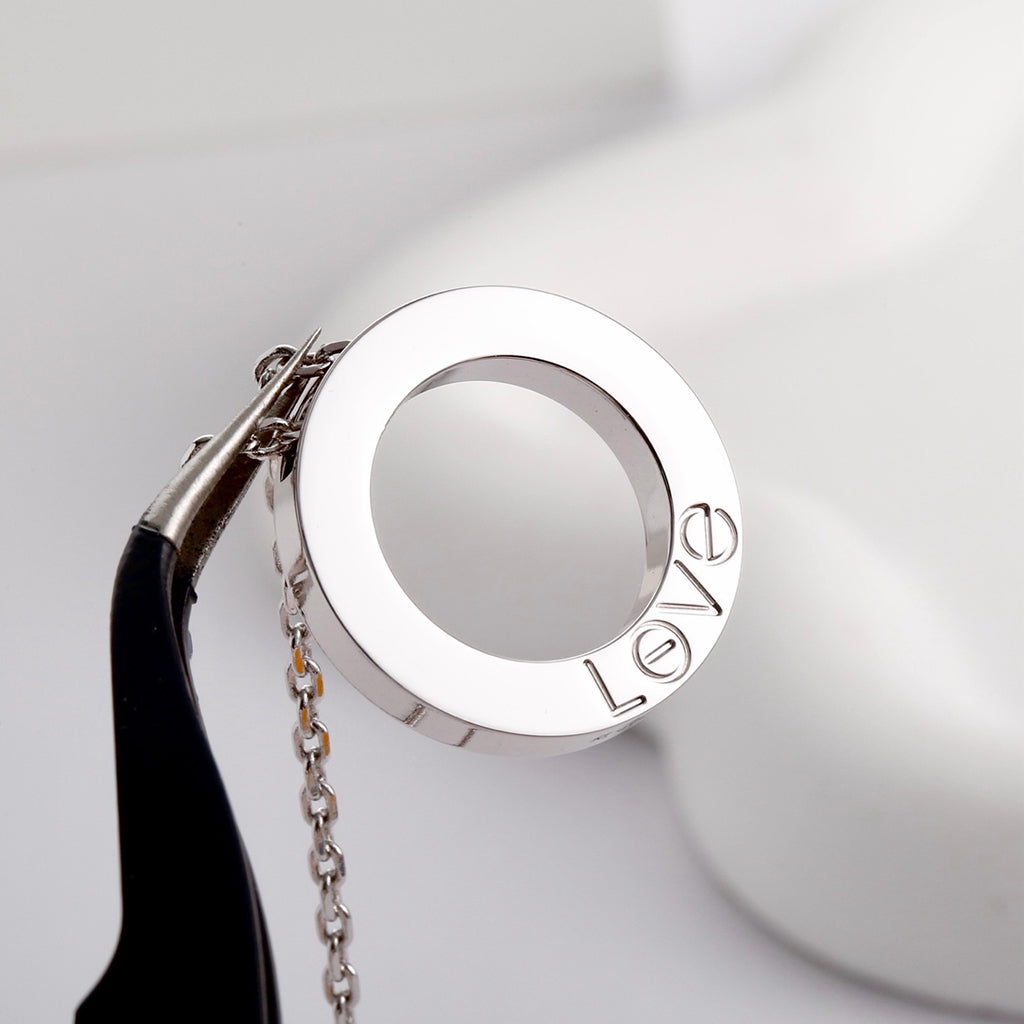 [Rani Jewelry] LOVE NECKLACE 16MM  FULL DIAMOND