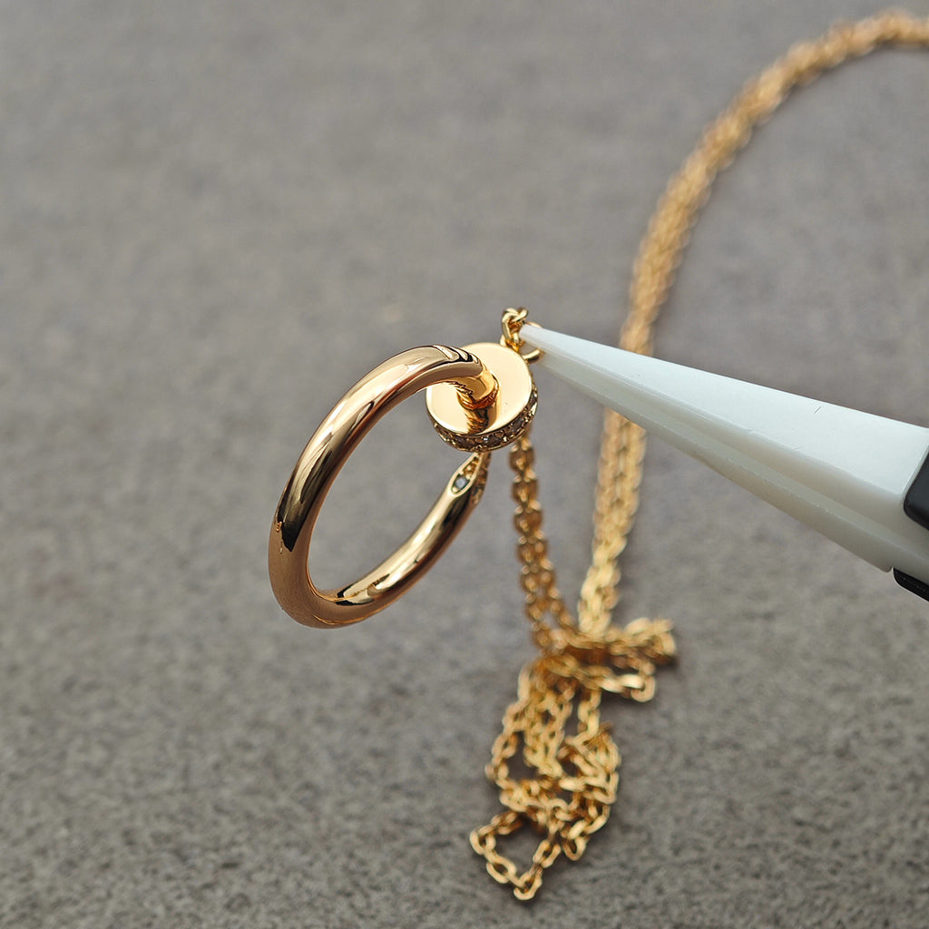 [Rani Jewelry] JUSTE NECKLACE HALF DIAMOND