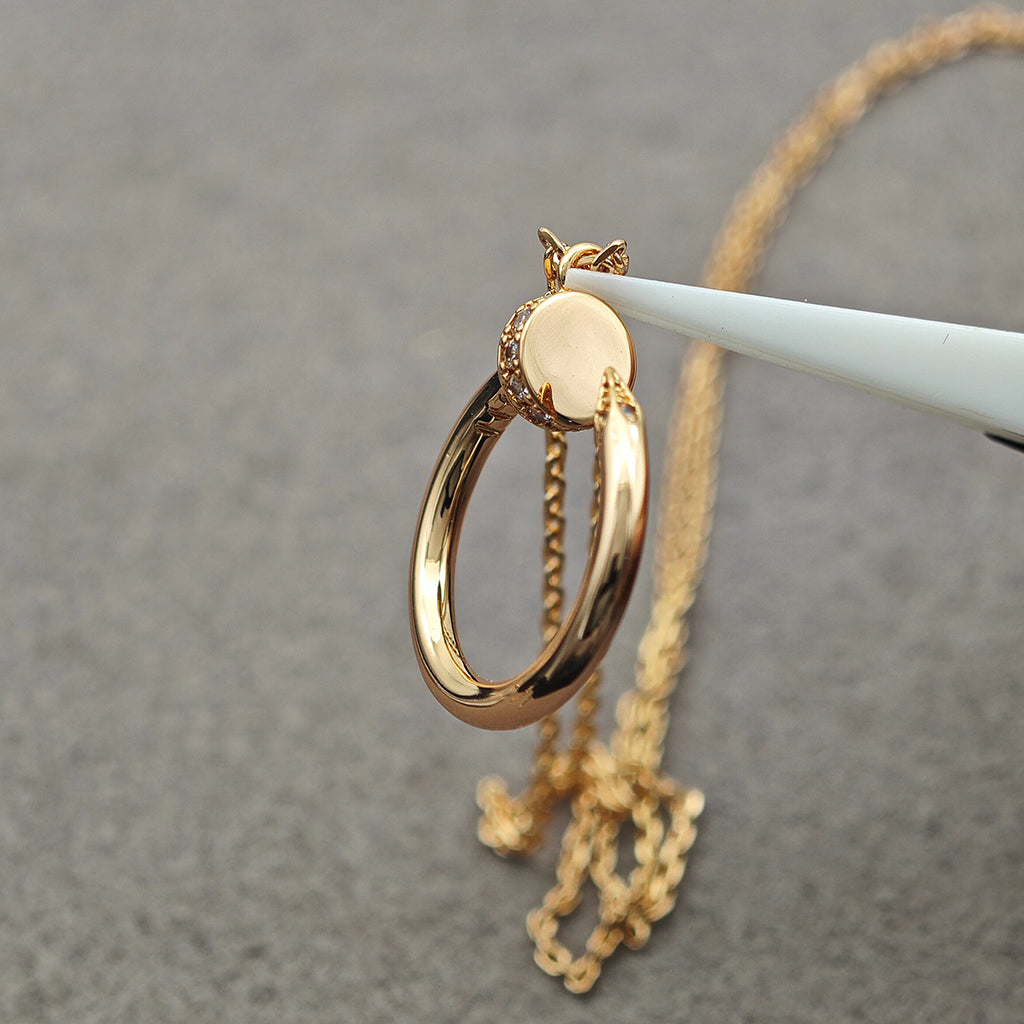 [Rani Jewelry] JUSTE NECKLACE HALF DIAMOND