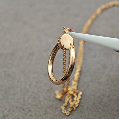 [Rani Jewelry] JUSTE NECKLACE HALF DIAMOND
