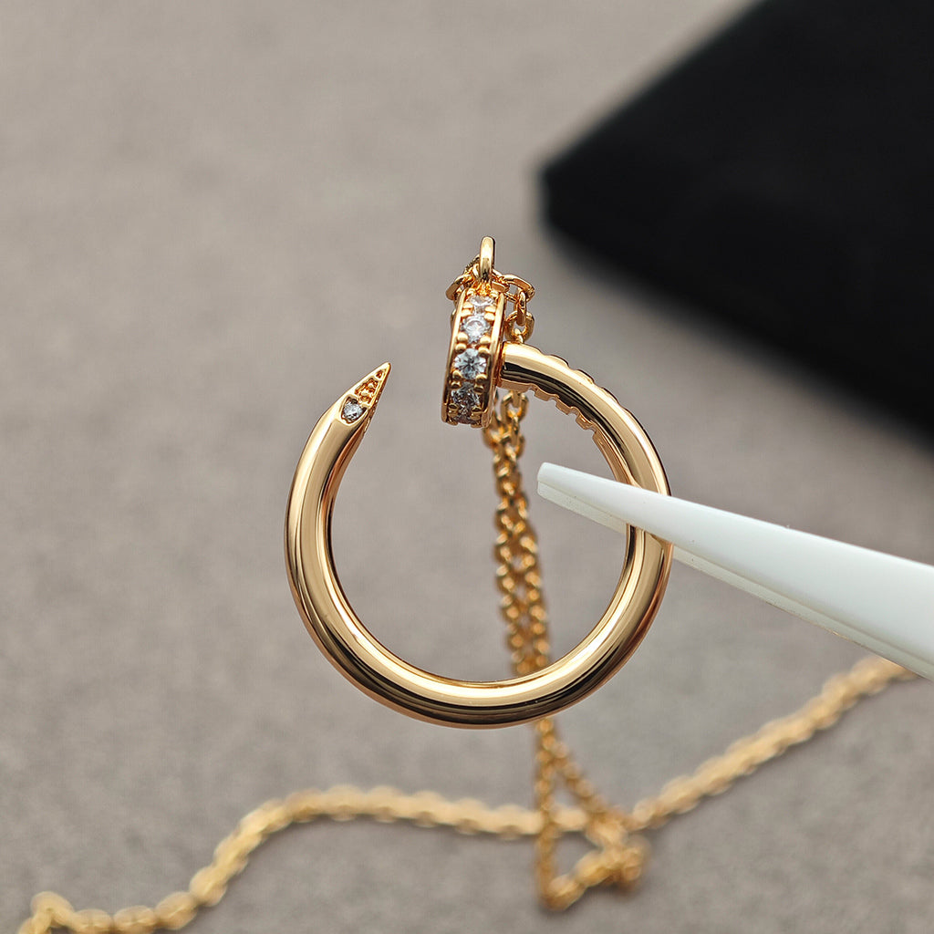 [Rani Jewelry] JUSTE NECKLACE HALF DIAMOND