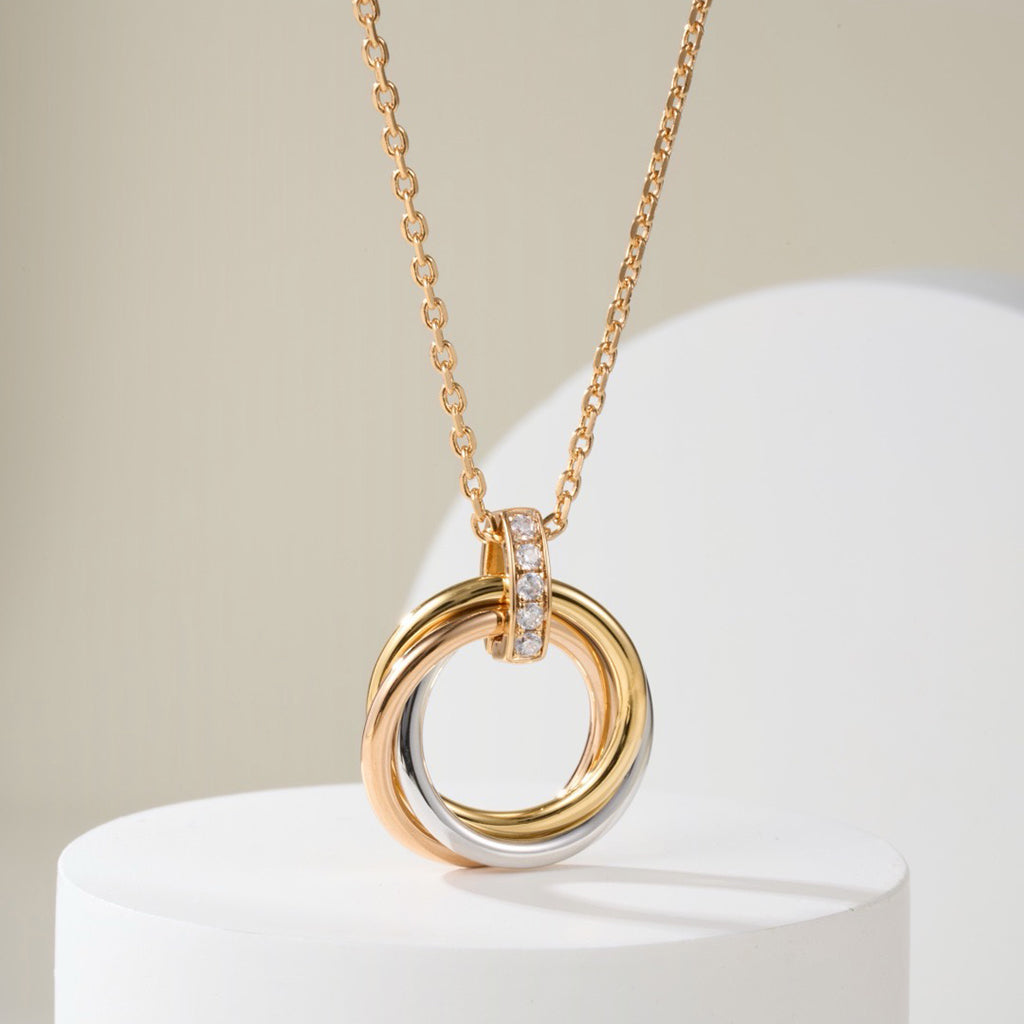[Rani Jewelry] TRINITY MEDIUM  DIAMONDS NECKLACE