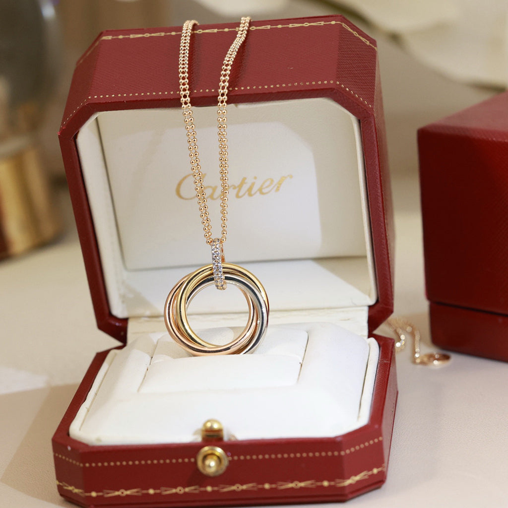 [Rani Jewelry] TRINITY MEDIUM  DIAMONDS NECKLACE