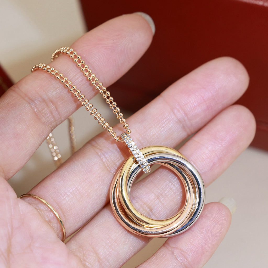 [Rani Jewelry] TRINITY MEDIUM  DIAMONDS NECKLACE