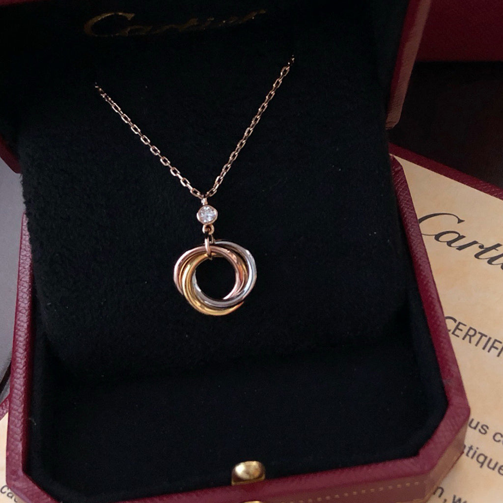 [Rani Jewelry] TRINITY  NECKLACE 1 DIAMOND