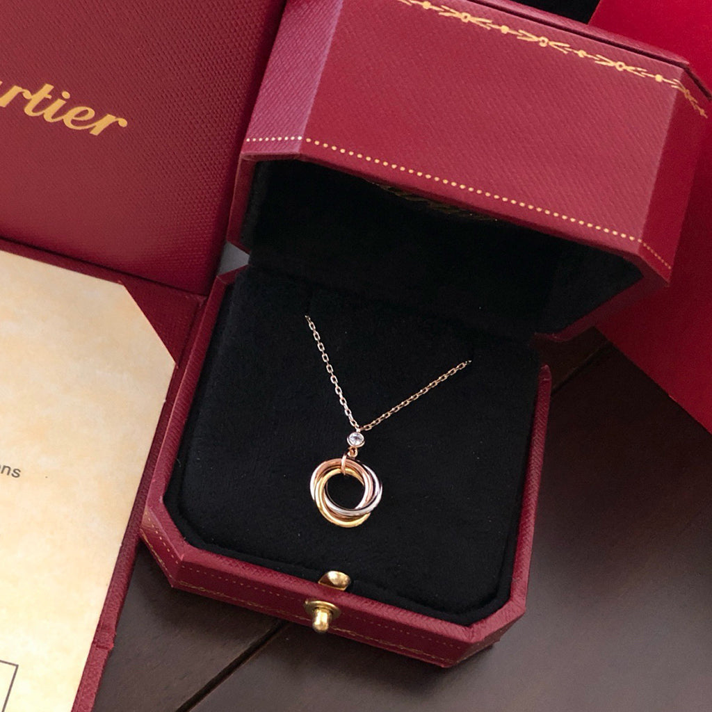 [Rani Jewelry] TRINITY  NECKLACE 1 DIAMOND