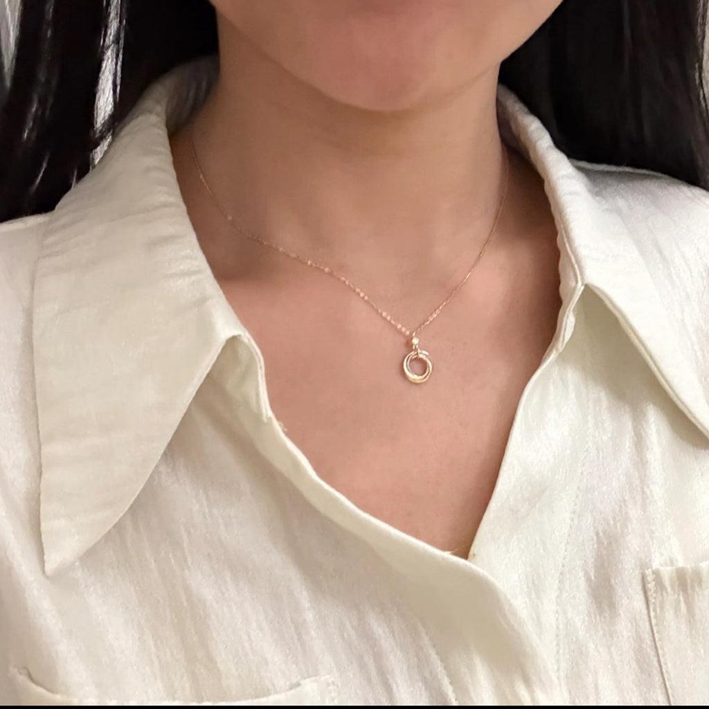 [Rani Jewelry] TRINITY  NECKLACE 1 DIAMOND