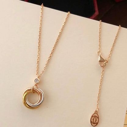 [Rani Jewelry] TRINITY  NECKLACE 1 DIAMOND
