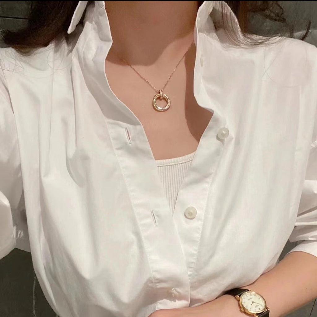 [Rani Jewelry] TRINITY MEDIUM  DIAMONDS NECKLACE
