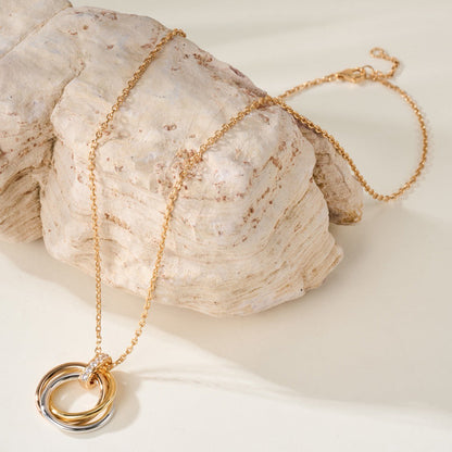 [Rani Jewelry] TRINITY MEDIUM  DIAMONDS NECKLACE