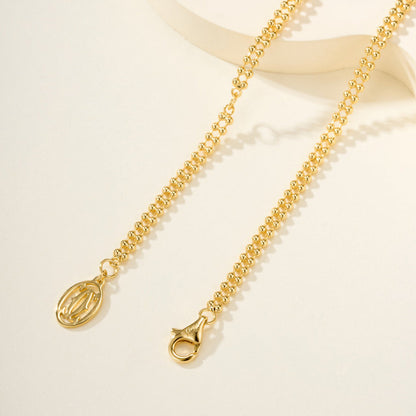 [Rani Jewelry] TRINITY LARGE FULL DIAMOND  NECKLACE