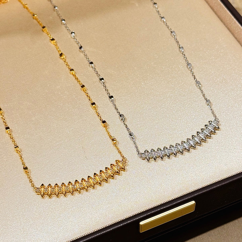 [Rani Jewelry] CLASH  SMALL FULL DIAMOND NECKLACE