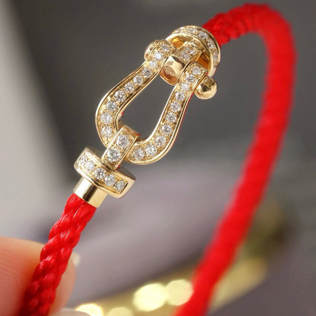 [Rani Jewelry]FORCE LARGE HORSESHOE FULL DIAMOND BRACELET GOLD