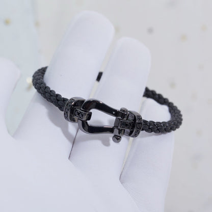 [Rani Jewelry]FORCE LARGE SERIES HORSESHOE BLACK SAMURAI BRACELET
