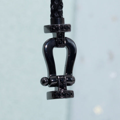 [Rani Jewelry]FORCE LARGE SERIES HORSESHOE BLACK SAMURAI BRACELET