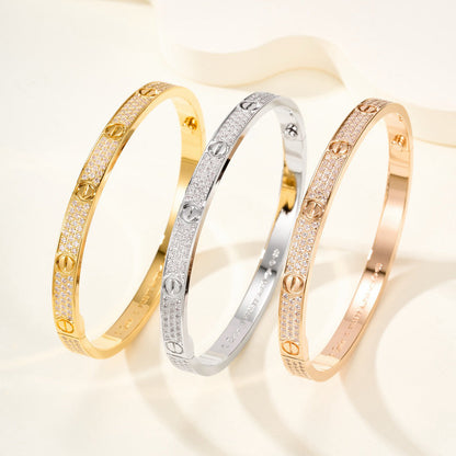 [Rani Jewelry] LOVE BRACELET 4.8MM DIAMOND-PAVED