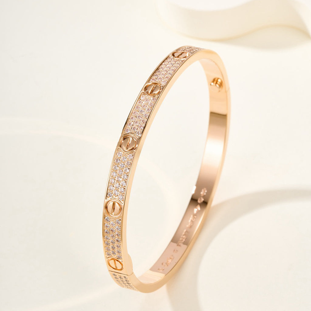 [Rani Jewelry] LOVE BRACELET 4.8MM DIAMOND-PAVED