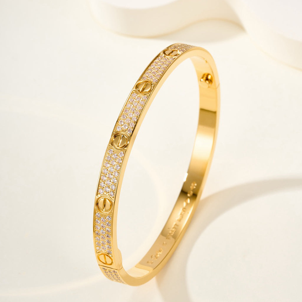 [Rani Jewelry] LOVE BRACELET 4.8MM DIAMOND-PAVED