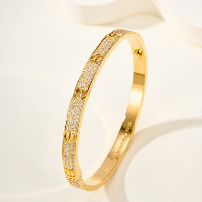 [Rani Jewelry] LOVE BRACELET 4.8MM DIAMOND-PAVED