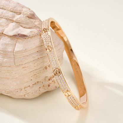 [Rani Jewelry] LOVE BRACELET 4.8MM DIAMOND-PAVED