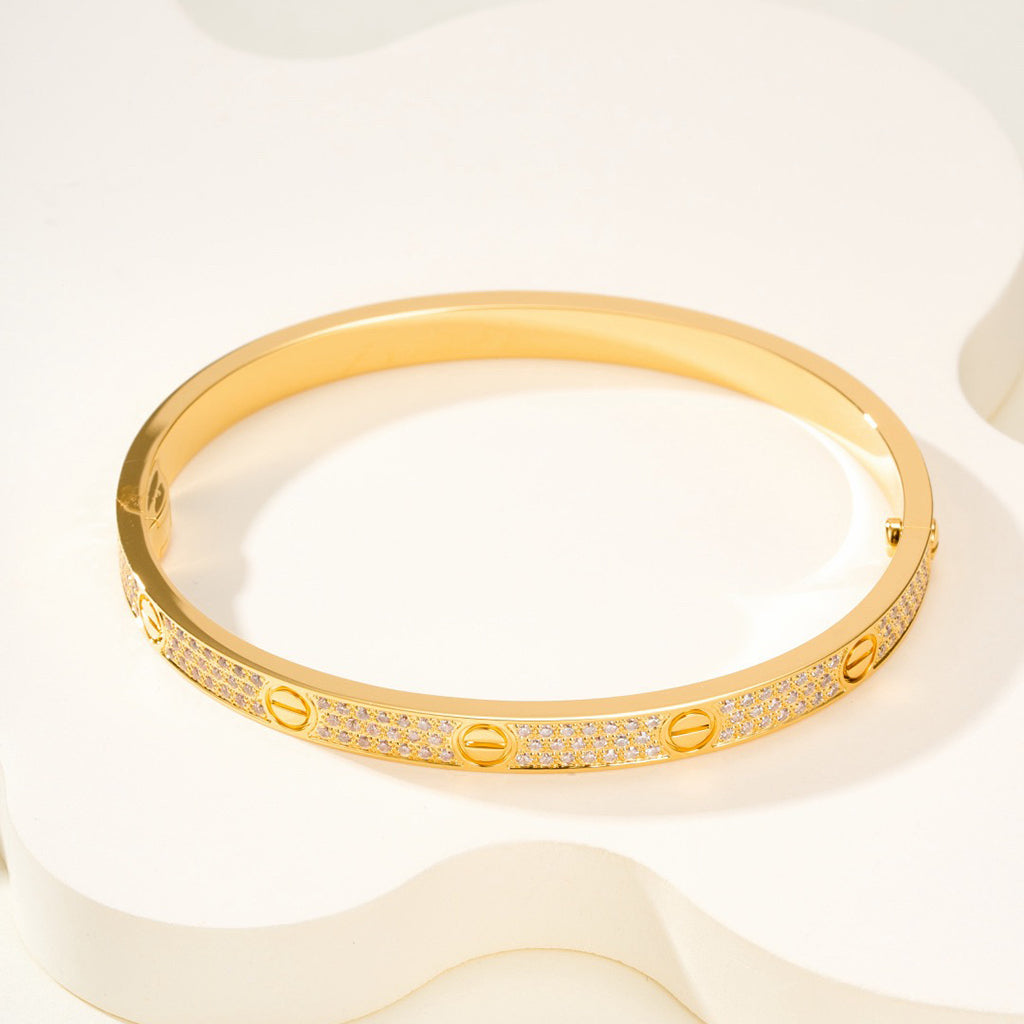 [Rani Jewelry] LOVE BRACELET 4.8MM DIAMOND-PAVED