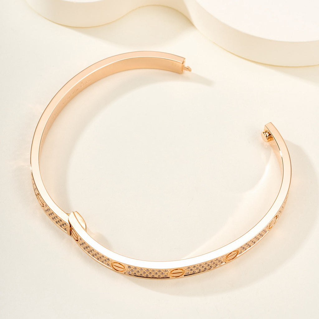 [Rani Jewelry] LOVE BRACELET 4.8MM DIAMOND-PAVED