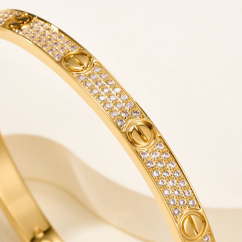 [Rani Jewelry] LOVE BRACELET 4.8MM DIAMOND-PAVED