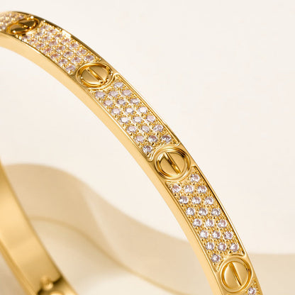 [Rani Jewelry] LOVE BRACELET 4.8MM DIAMOND-PAVED
