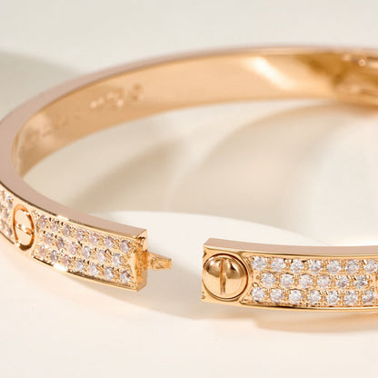 [Rani Jewelry] LOVE BRACELET 4.8MM DIAMOND-PAVED
