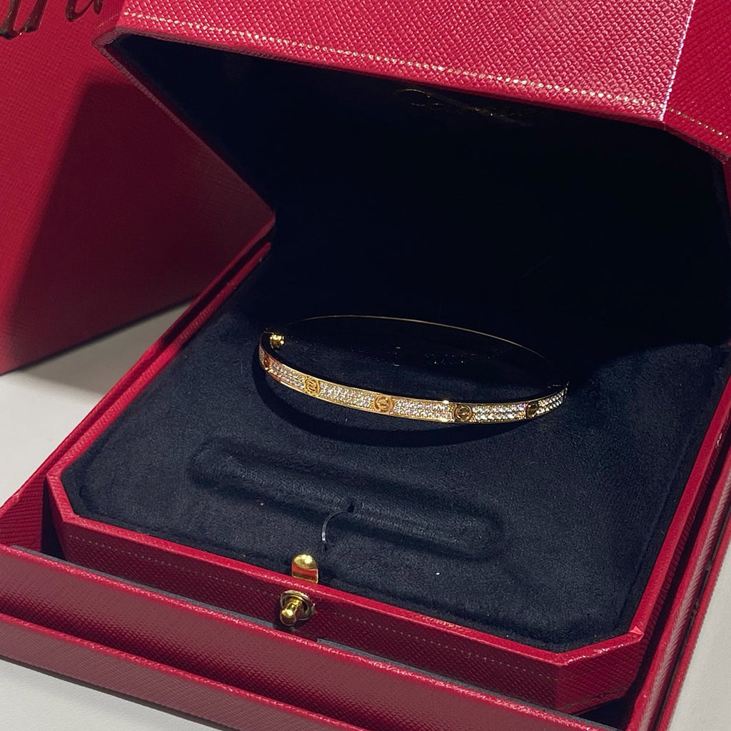 [Rani Jewelry] LOVE BRACELET 3.65MM DIAMOND-PAVED