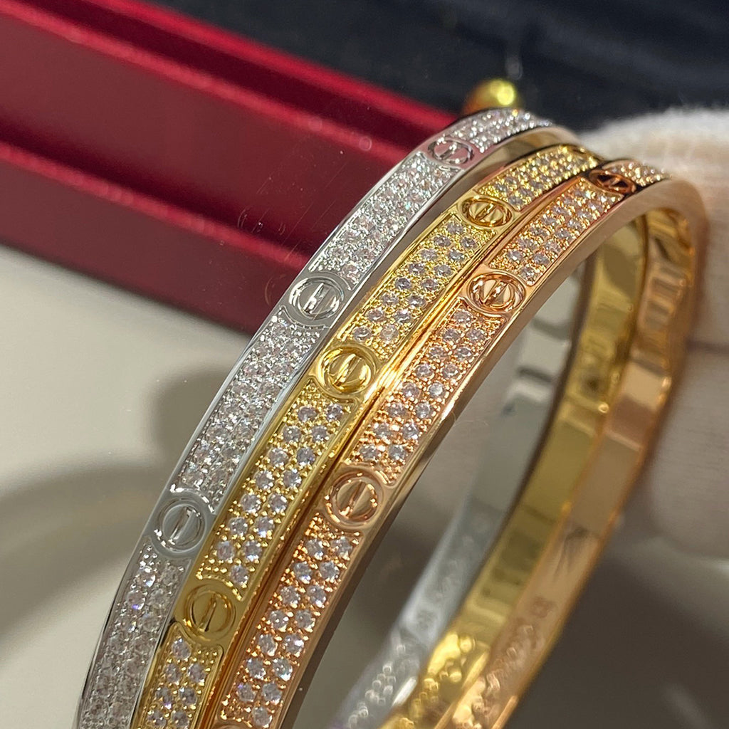 [Rani Jewelry] LOVE BRACELET 3.65MM DIAMOND-PAVED